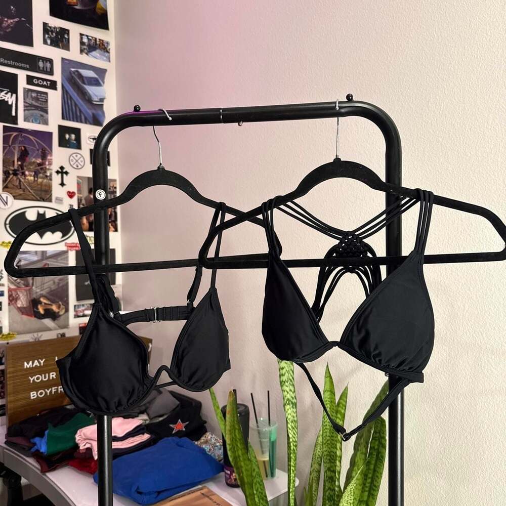 Black Bikini Top Bundle Assorted Styles Size Small Set of 4